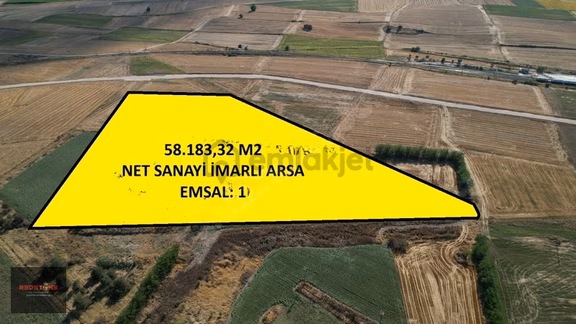 Avrupa'ya Açılan Kapıda 58.183 M2 Sanayi Arsası Emsal:1 2