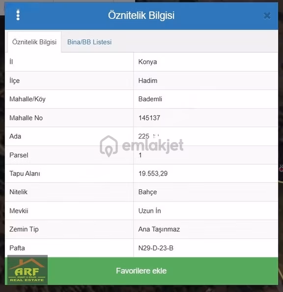 Hadim'de Satılık Göksu Çayı'na Sıfır 19.553m² Ekili Dikili Bahçe 2