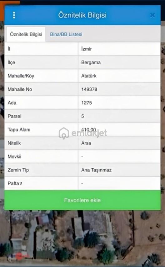 Bergama Atatürk Mahallesin De 410 M² Arsa 2
