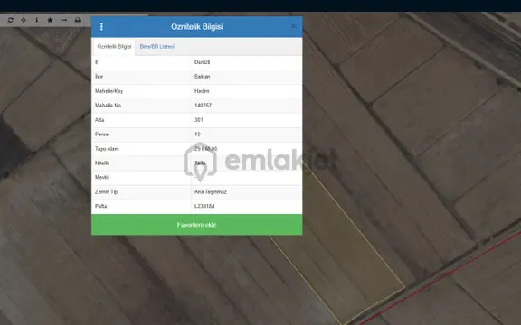Denizli Baklan Hadim Merkeze Yakın Satılık Tarla 2