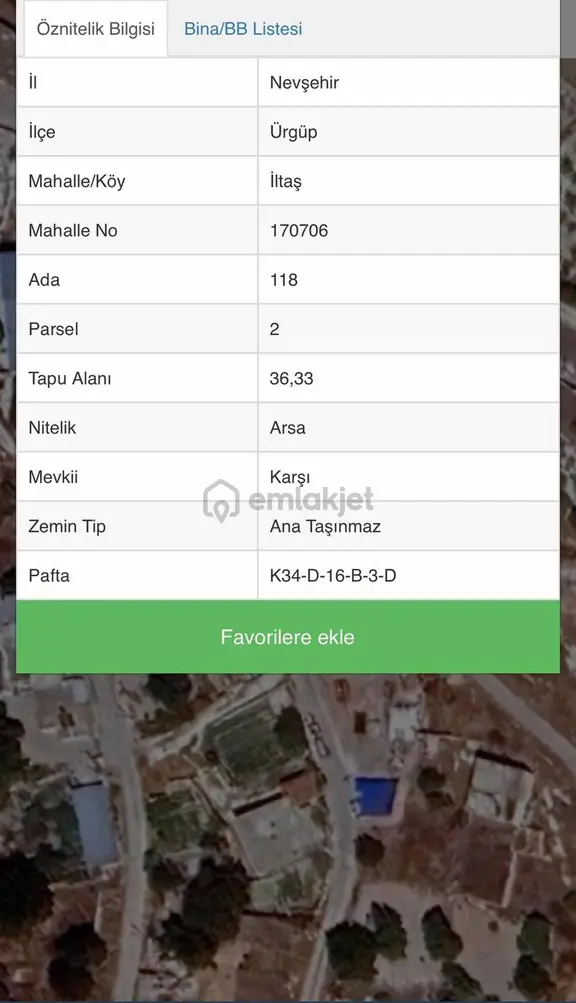 Ürgüp İltaşta 36 M2 Köy Girişinde Arsa 2