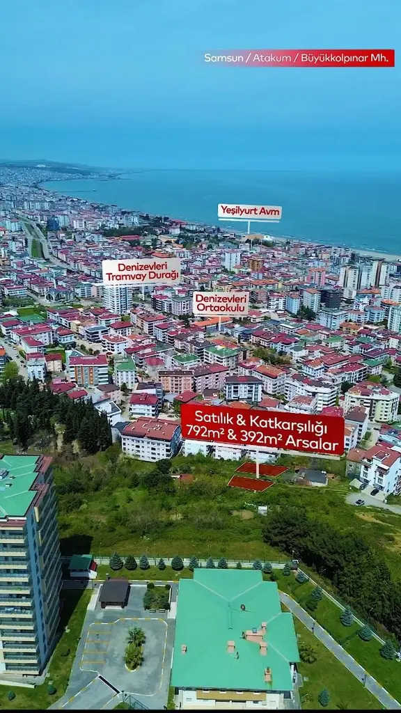 Atakum Esenevler De 392 M² Deniz Manzaralı Satılık Arsa 2