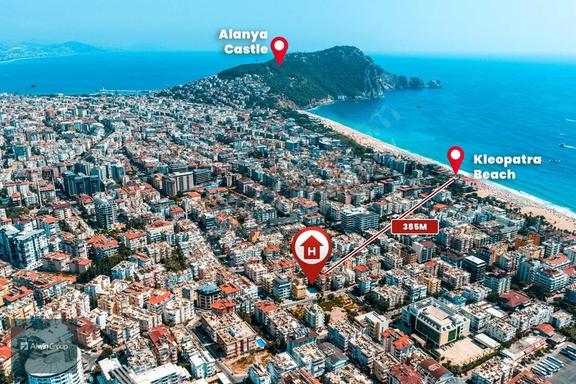Alanya Kleopatrada Denize 385 M Yatırımlık Arsa 1
