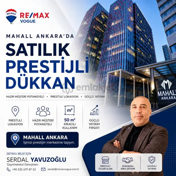Müşterinin Size Geldiği Noktada! Mahall Ankara'da Satılık Dükkan 1