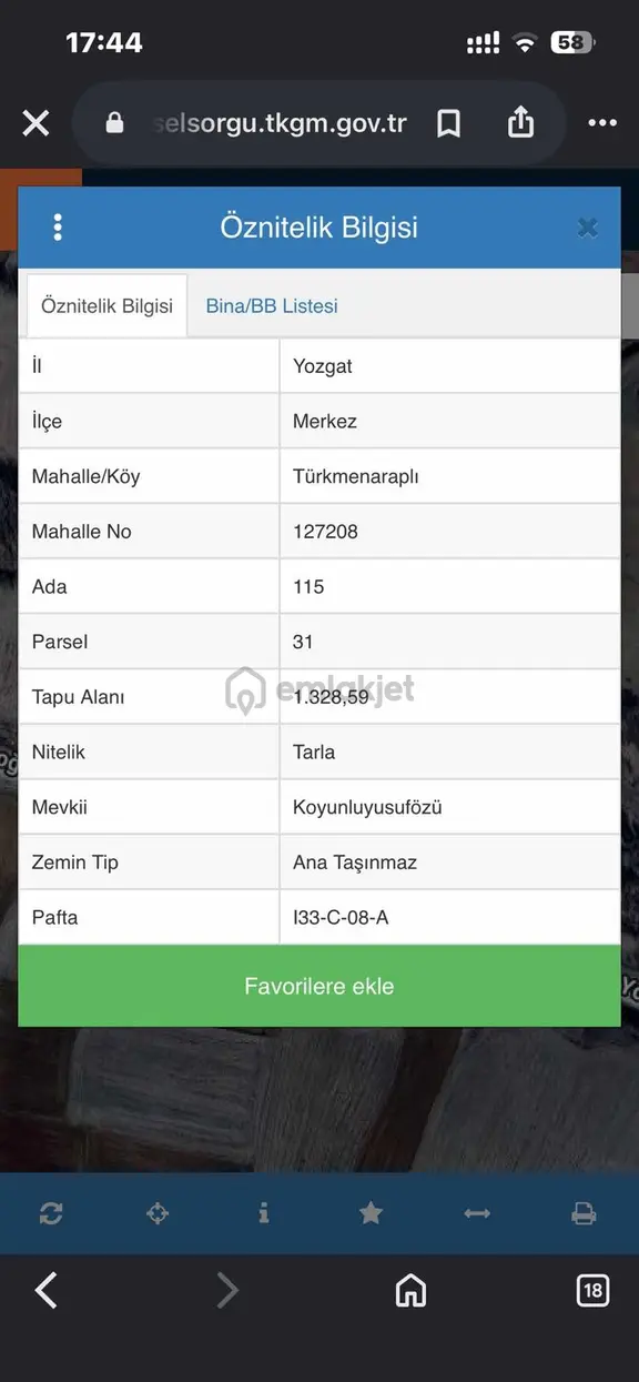 Satılık Tarla Bahçeye Uygun 1