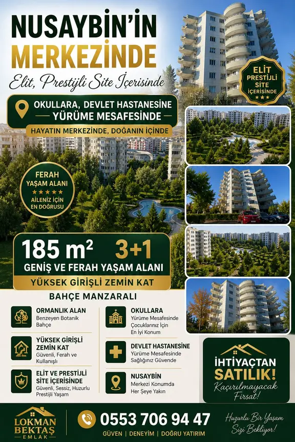 Sehrimed Sitesinde Satılık Yüksek Giris