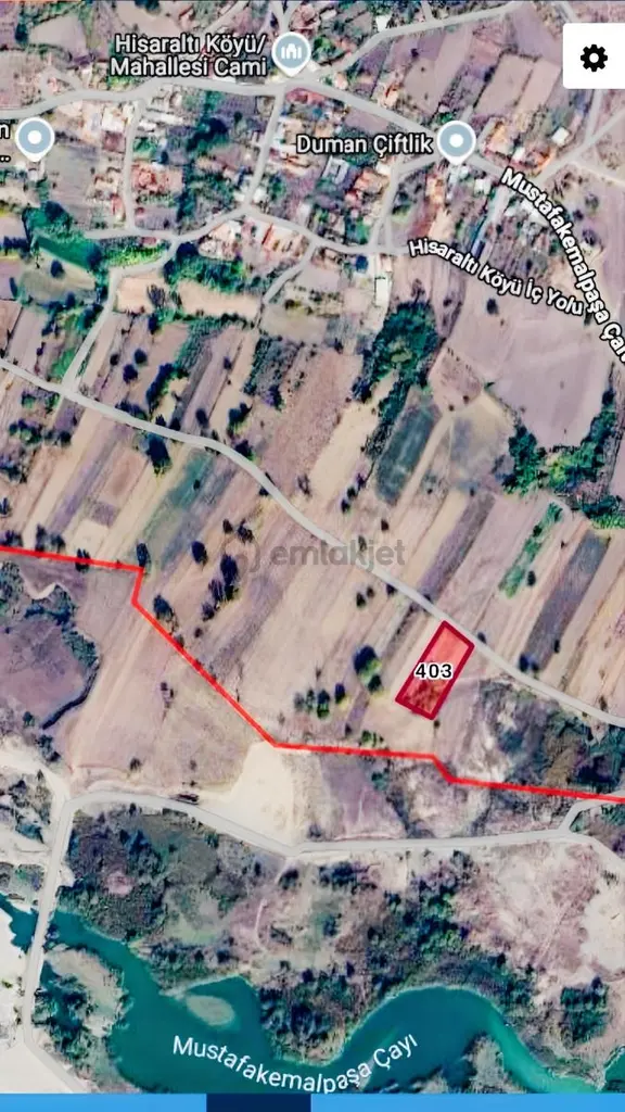 Öztarlacıdan Kadastro Yoluna 40 Metre Cepheli Hisaraltı 4000 M2 2