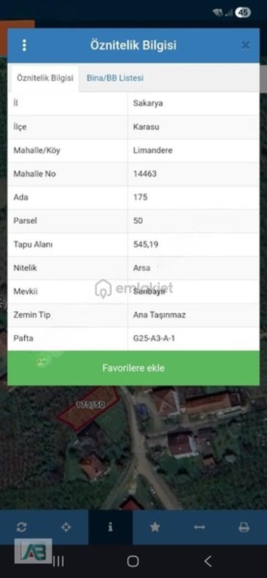 Sakarya Karasu Lımanderede 545m2 Satılık Arsa 2