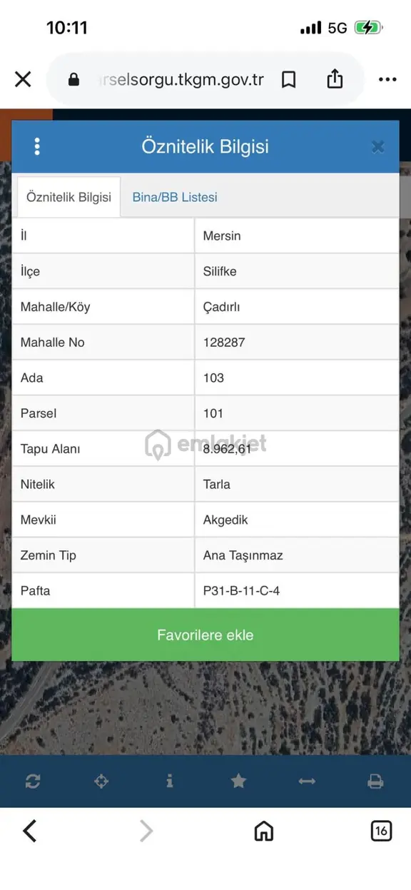 Silifke/çadırlı 14 Dönüm Satılık Ekili Tarla 2