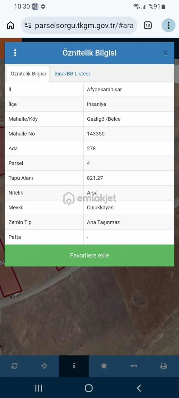 Afyon Gazlıgöl De %60 İmarlı Billa Arsası 2