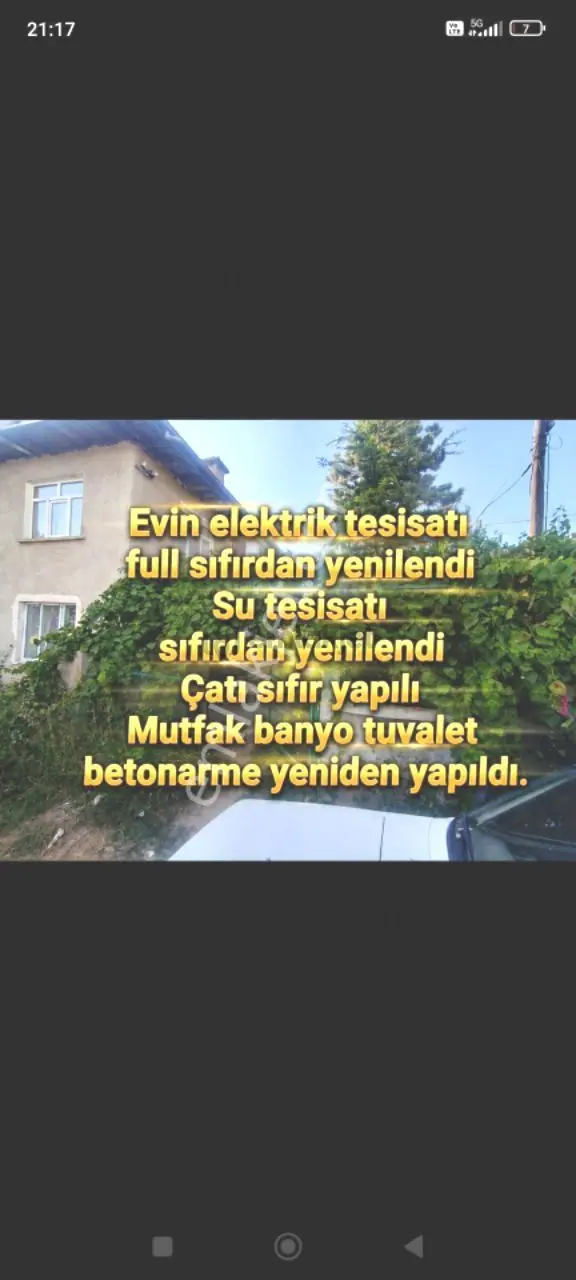 335m² 3 Kata İmarlı Arsa İçinde 5+2 Dublex Müstakil Ev . Doğalgazlı Bahçeli. 1