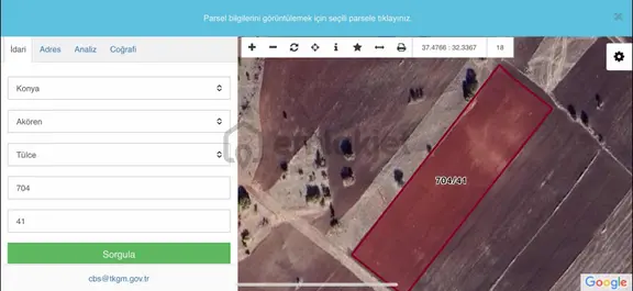Akören Tülcede Yatırımlık, Yola Cepheli 7.874 M² Tarla! 1
