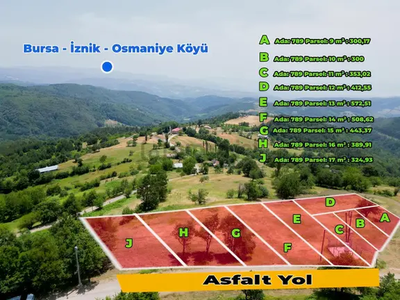 2m Yatırım'dan İznik'te Manzaralı Konut İmarlı Son Arsa !!! 1