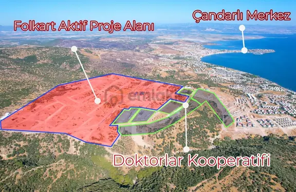 Çandarlı Folkart'a Sınır 311m² İmarlı Arsa + 601m² Tarla Hissesi 1