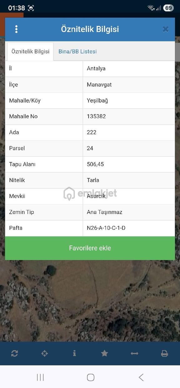 Antalya Manavgat Yeşilbağ Köyünde Satılık Tarla Kaçmaz 2