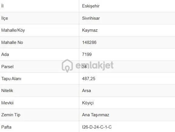 Pera'dan Sivrihisar Kaymaz'da Köy İçi 2 Kat İmarlı Satılık Arsa 2