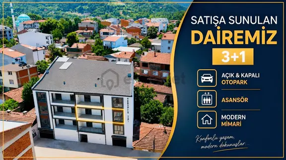 Cerrah'ın Merkezinde Satılık Sıfır Arakat Asansörlü 3+1daire 1