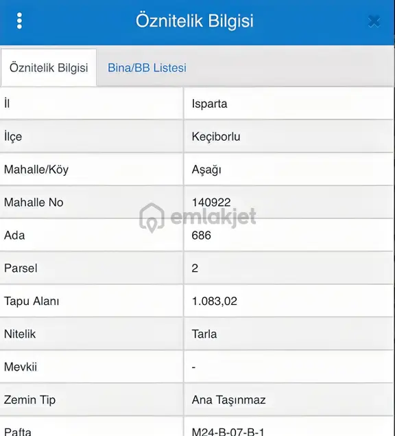 Keçiborlu İlçe Merkezinde 1083m2 Etrafı Çevrili Meyve Bahçesi 2