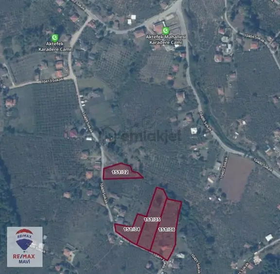 Hendek Aktefekte 1944 M² Konut İmarlı Arsa 151/32 Parsel 1