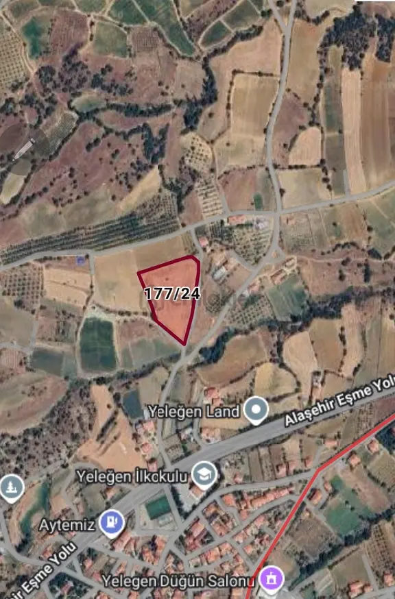 Uşak Eşme Yeleğen De Köy Merkezine Yakın 9304m2 Satılık Tarla 2