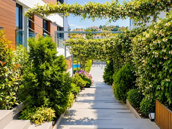 Çamlık Optimum Unique 1+1 Lüks Eşyalı 75m2+84m2 Bahçeli Satılık 2