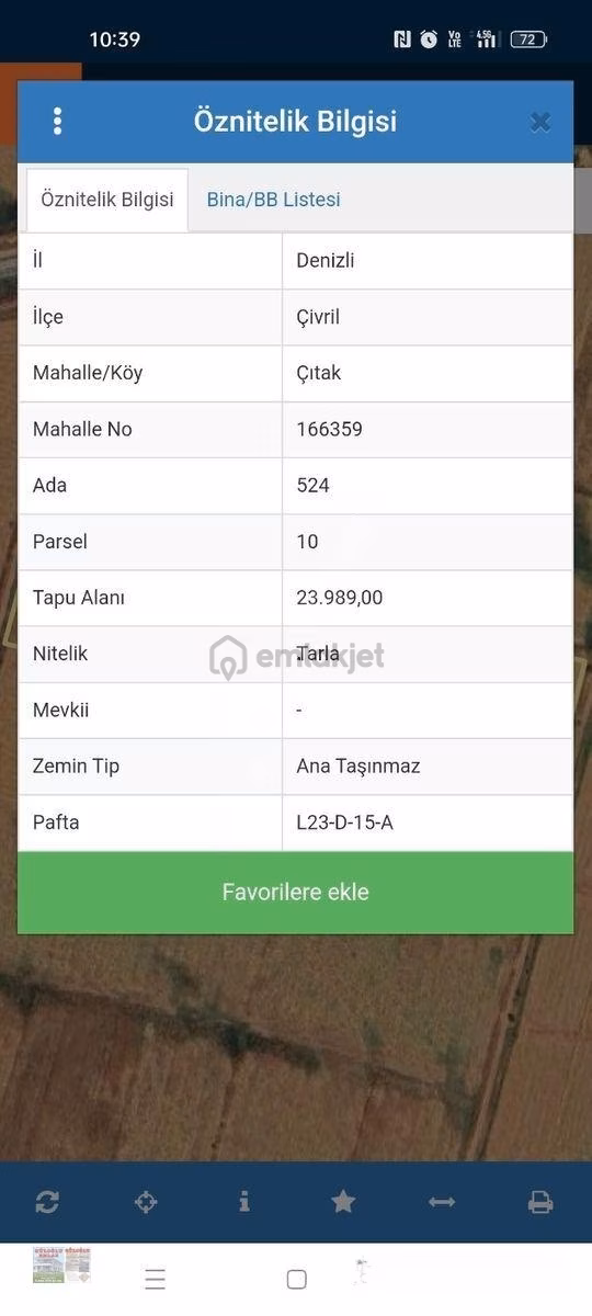 Çivril Çıtak Mah. 24000 Metrekare Verimli Satılık Sulak Tarla 2