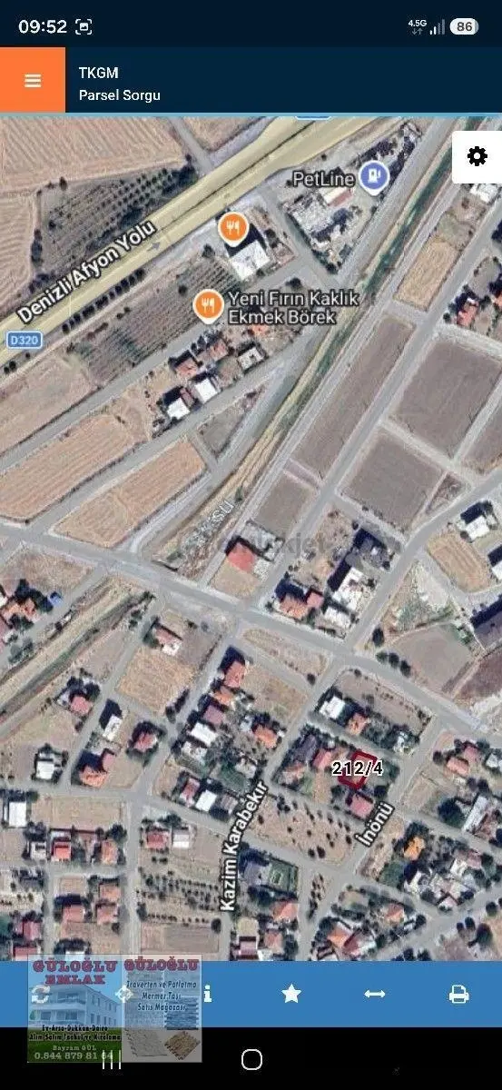 Honaz Kaklık Mah. 326 M2 3 Kat %35 İmarlı Satılık Arsa 2