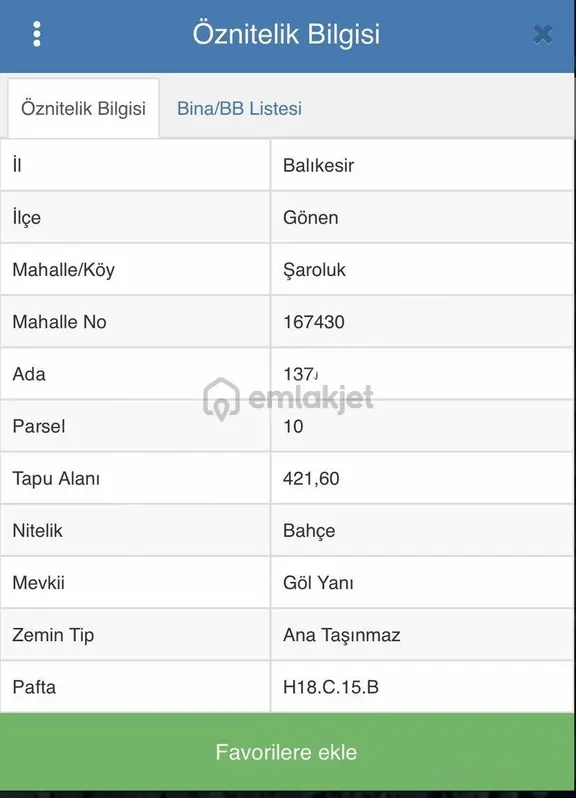 Balıkesir Gönen Şarolukta Satılık Tarla 490.000₺ 1