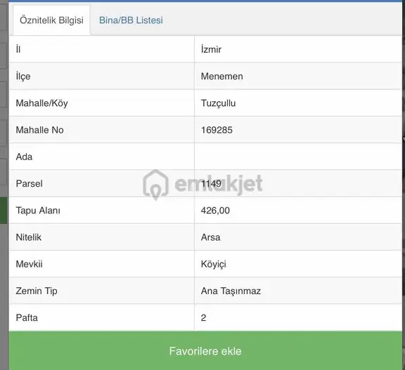 Menemen Tuzçulluda Köşe Konumda 426 M² Satılık Arsa 2