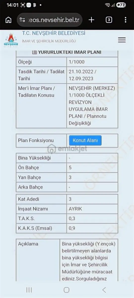 Mehmet Akif Ersoy Mahallesi 670 M² Müstakil Satılık Arsa 2