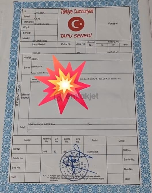 Çıtırık'tan Ayaş Tekke İmarlı 3+1 Ev'li Satılık Bahçe 2