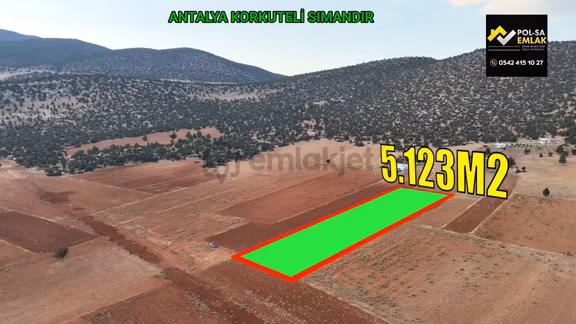 ✅antalya✅korkuteli✅sımandır Da ✅satılık 5.123m2 Tarla ✅etrafında Yerleşim Var 2