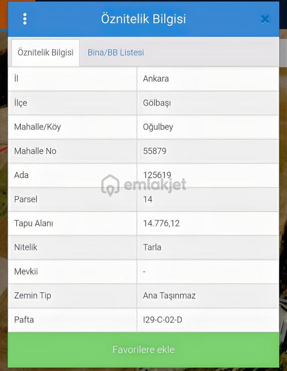 Gölbaşı Oğulbey Aselsan Yerleşkesi İle Sınır 15 Dönüm Tarla 2
