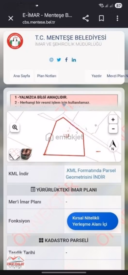 Bayır Geniş Metrekare Sahip Uygun Fiyatlı Arsa 1345 M2 2