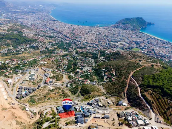 Antalya Alanya Tepede Denız Manzaralı 1.455 M² Satılık Arsa 2