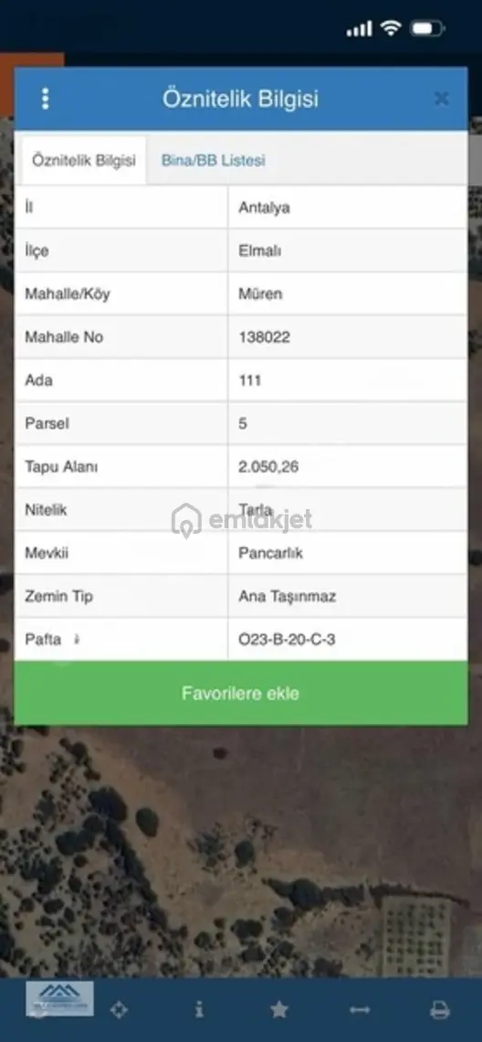 Antalya Elmalı Gölova Müren' De 2.050 M2 Satılık Arazi 1