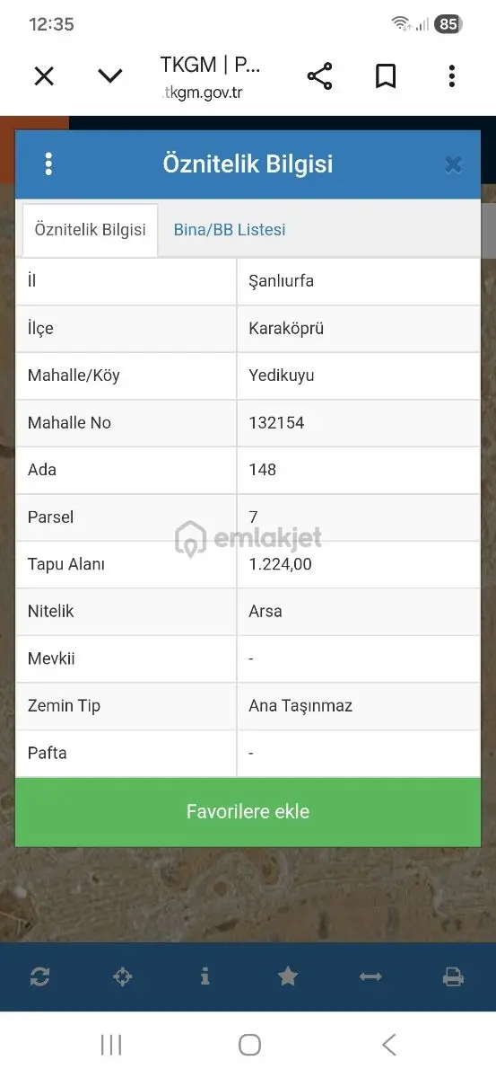 Şarlıurfa Karaköprü 1.224 M2 Müstakil Tek Tapu Satılıktır 2