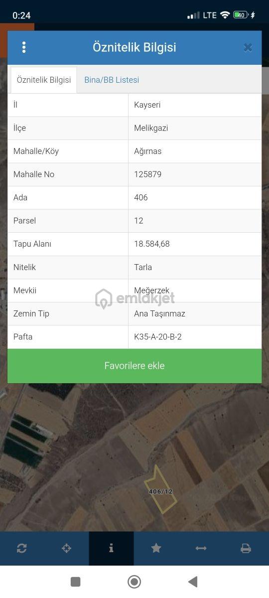 Pratik Den// Ağırnas Meğer, Zek Mevkii 18.5 Dönüm Satlık Tarla 2