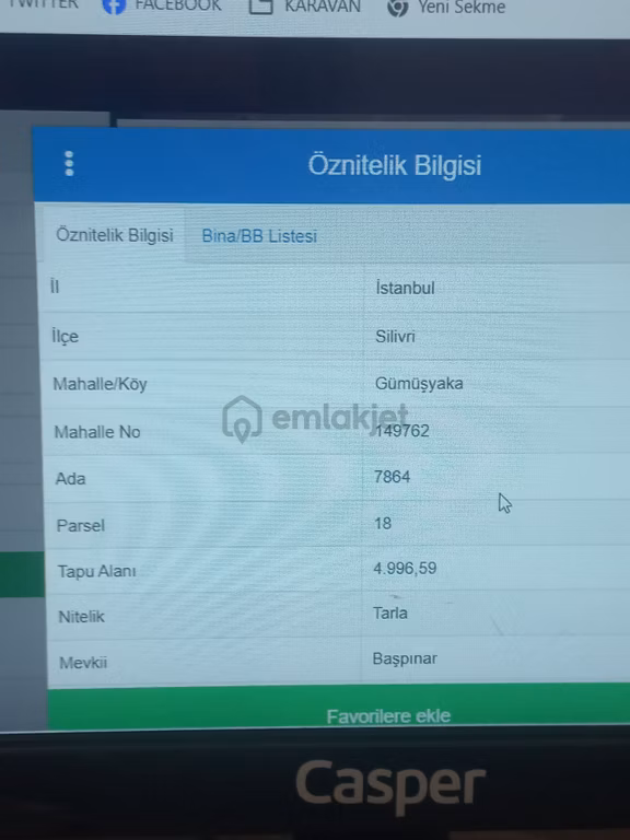 Silivri Gümüşyaka Mahallesi 4999 M² Satılık Tarla 2
