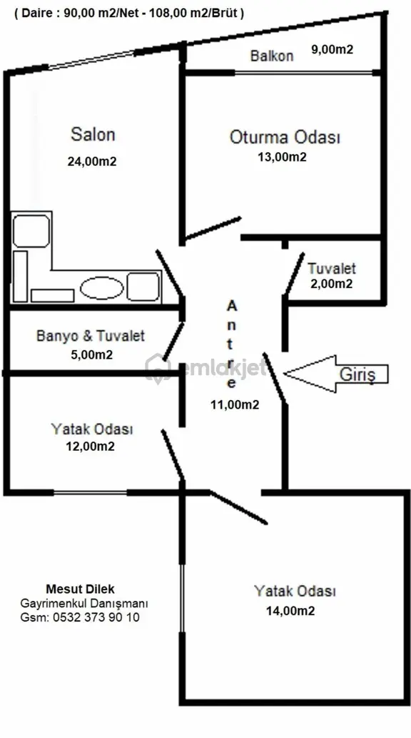 Kuşadası Davutlar Merkezde 3+1 Sıfır Daire 2