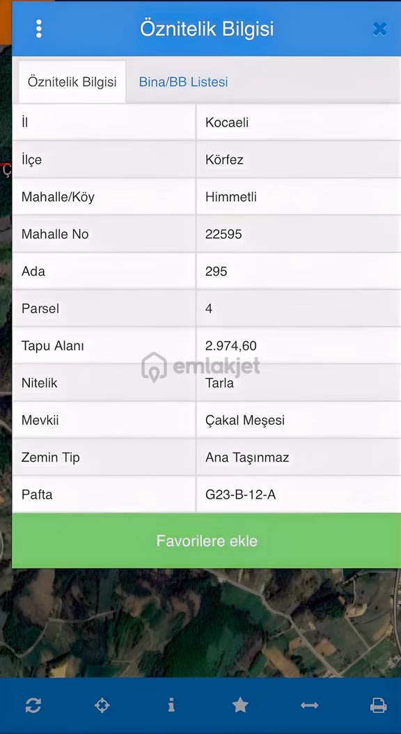 Kocaeli Körfez Himmetli Köyü Çakal Meşesi Mevkii Satılık Arsa 1