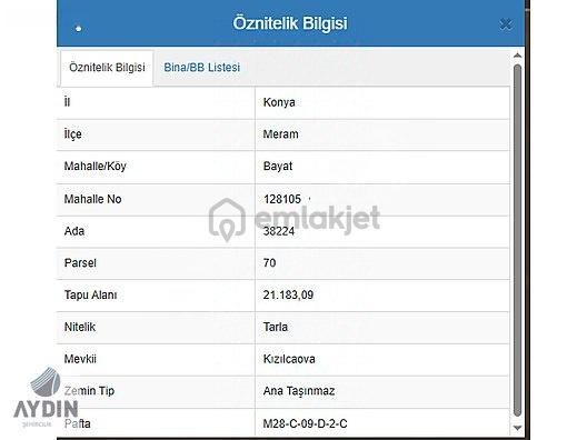 Aydın Satıyor'dan Bayat'ta Yatırımlık Tapu Hazır 1324m2 Hisse 2