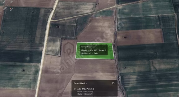 Sahibinden Acil! Edirne Enez Çavuşköy'de 12.344m² Uygun Fiyatlı Tarla 1