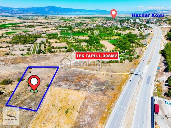Burdur Merkez Hacılar'da Tek Tapu 1308m2 Yerleşim Yanında 2