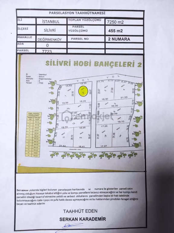 Silivri Değirmenköy 455 M 1