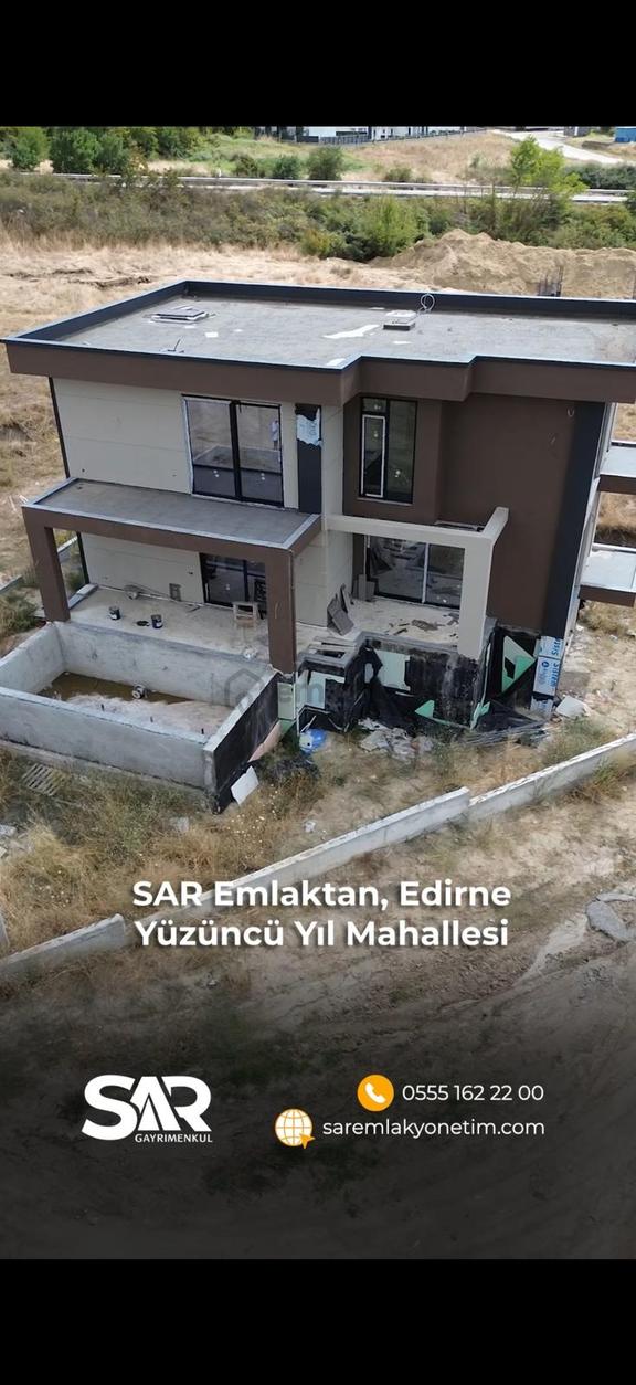 Edirne 100 .yıl Mahalesinde 7+1 Infinilty Havuzlu Satılık Villa 2