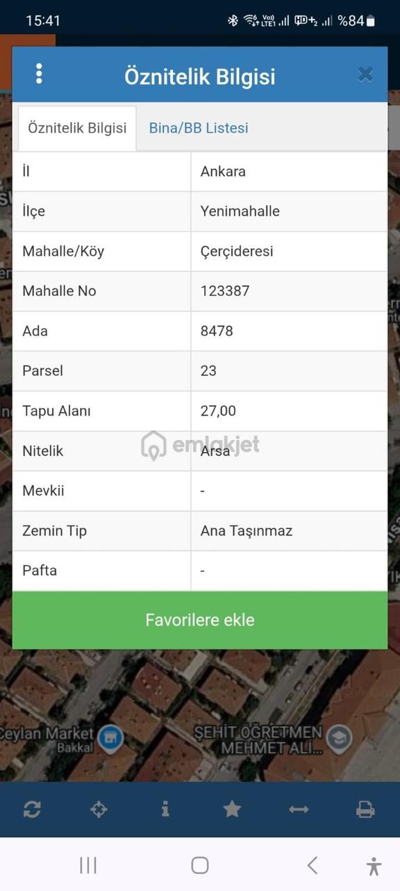 Yenimahalle Suadiye Cadde Üzerinde Ticari + Konut İmarlı Arsa 2