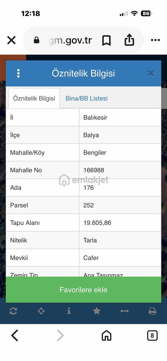 Balya Bengiler 19600 M2 Fırsat Satılık Tarla 1