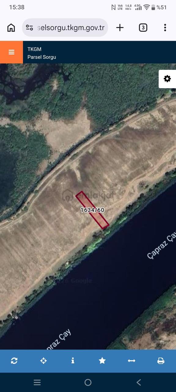 Karacabey Boğazda 1247 M Denize Sıfır Tarla 1