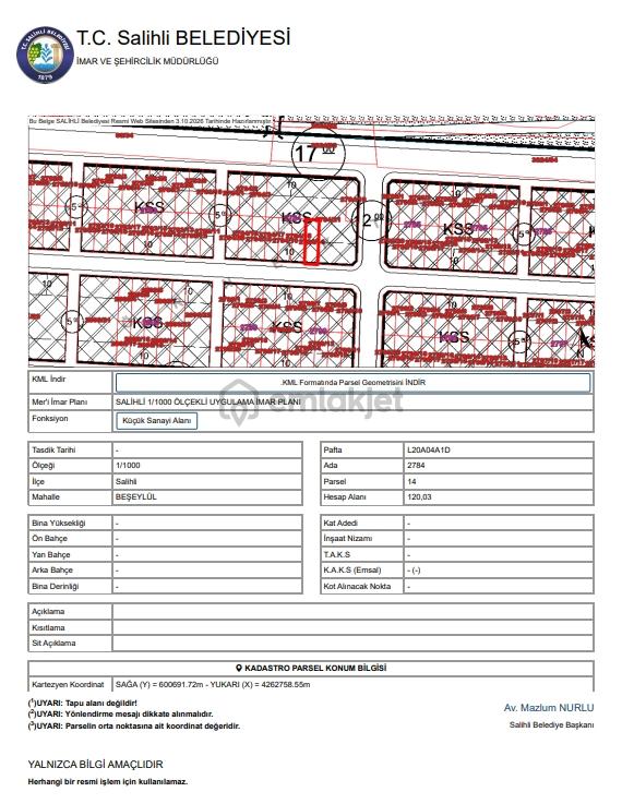Salihli Galericiler Sitesi Arkası Satılık 120 Şer M2 Arsa 2